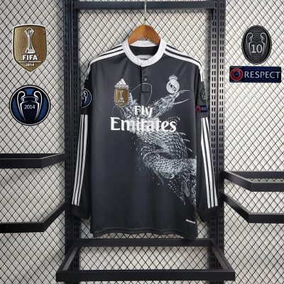 Alternative view of Ronaldo#7 Real Madrid Retro Jersey Third Away Long Sleeve Soccer Shirt 2014/15