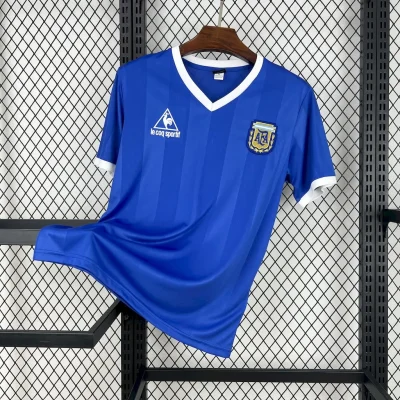 Argentina Retro Jersey Custom Away Football Jersey 1986