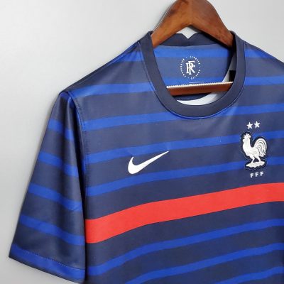 Alternative view of France Retro Soccer Jersey Home Custom Shirt 2020