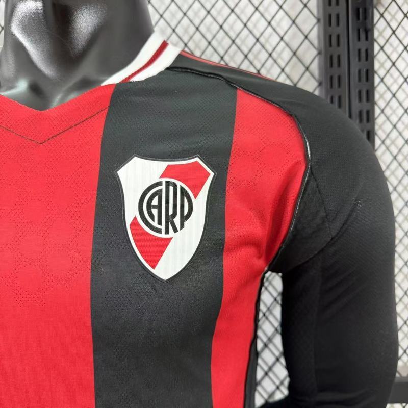 River Plate Soccer Jersey Away Long Sleeve Shirt 2025/26 - Image 6