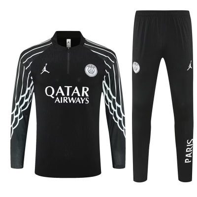PSG Training Kit (Sweatshirt+Pants) Black 2025/26 - Player Version