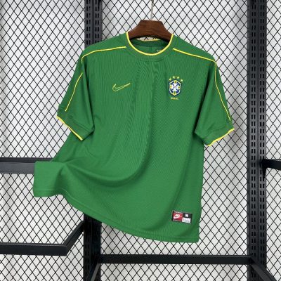 Brazil Retro Jersey Custom Goalkeeper Soccer Jersey 1998