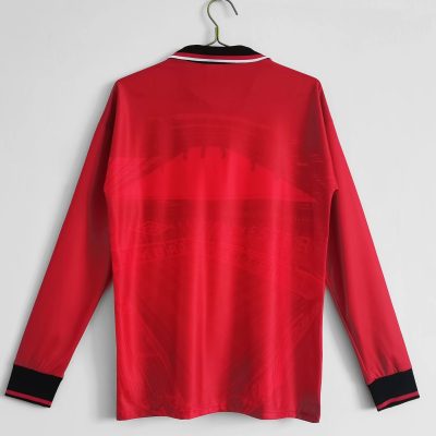 Alternative view of Manchester United Retro Home Long Sleeve Football Jersey Shirt 1994/96