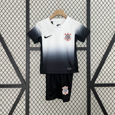 Corinthians Soccer Jersey Home Kids Kit Jersey+Shorts 2024