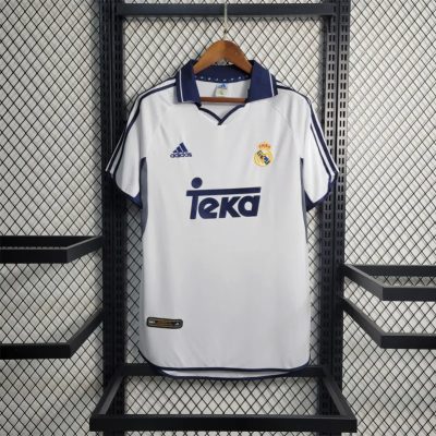 Real Madrid Retro Jersey Home Custom Soccer Shirt 2000-01