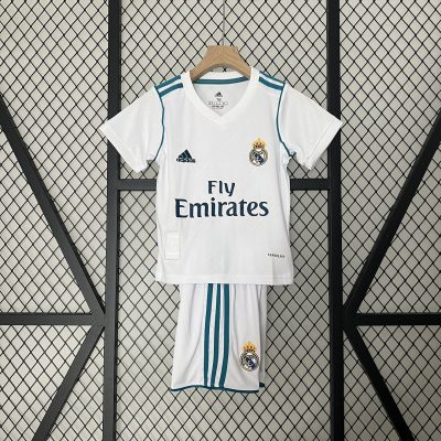 Real Madrid Retro Jersey Home Kids Kit Jersey+Shorts 2017/18