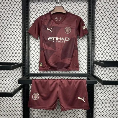 Manchester City Third Away Kids Kit Jersey+Shorts 2024/25