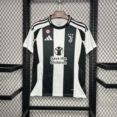 Juventus Soccer Jersey Home Custom Shirt 2024/25 - with Save the Children Sponsor