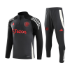 Manchester United 1/2 Zipper Sweat Kit (Top+Pants) Black 2024/25