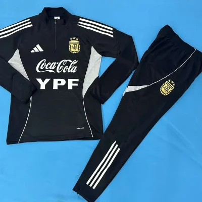 Argentina Training Kit (Sweatshirt+Pants) Black 2025 - Player Version