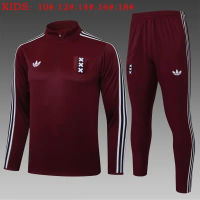 Kids Ajax Training Kit (Sweatshirt+Pants) Deep Red 2025/26