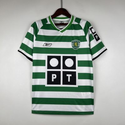 Sporting CP Retro Soccer Jersey Home Custom Shirt 2003/04