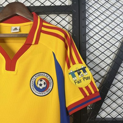 Alternative view of Romania Soccer Jersey Home Retro Jersey 2000