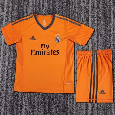 Real Madrid Retro Jersey Third Away Kids Kit Jersey+Shorts 2013/14