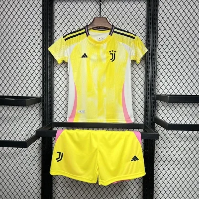 Juventus Soccer Jersey Away Kids Kit Jersey+Shorts 2024/25