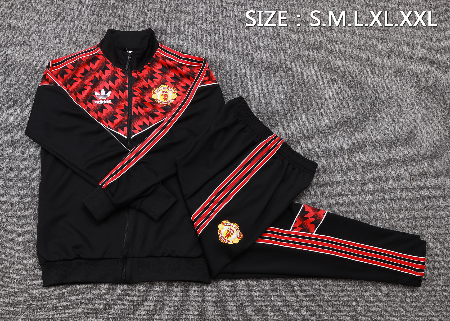 Manchester United Training Kit (Jacket+Pants) Black 2025/26 - Image 4