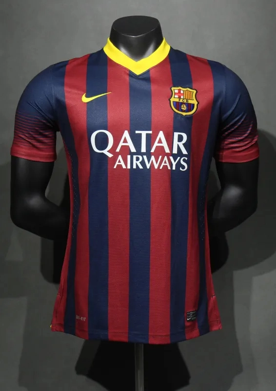 Barcelona Retro Jersey Home Soccer Shirt 2013-14
