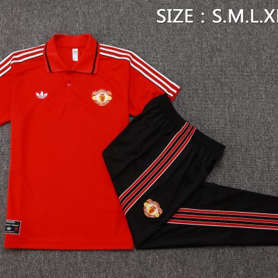 Alternative view of Manchester United Training Kit (Polo+Pants) Red 2025/26