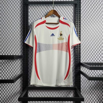 France Retro Soccer Jersey Away Custom Shirt World Cup 2006