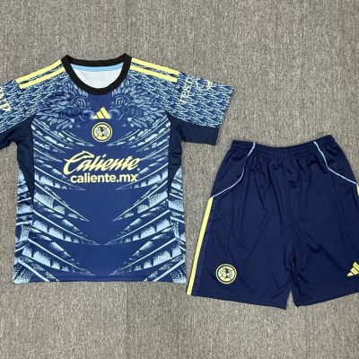 Club America Soccer Jersey Away Kids Kit Jersey+Shorts 2025/26