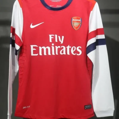 Arsenal Soccer Retro Jersey Home Long Sleeve Shirt 2012-13