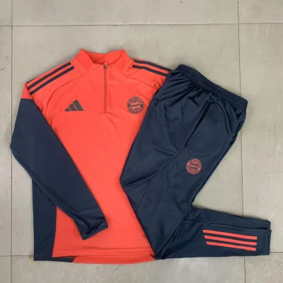 Kids Bayern Munich Training Kit (Sweatshirt+Pants) Orange 2025/26