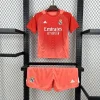 Real Madrid Soccer Jersey Orange Goalkeeper Kids Kit Jersey+Shorts 2025/26