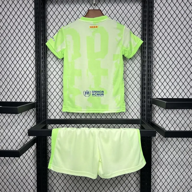 Barcelona Soccer Jersey Third Away Kids Kit Jersey+Shorts 2024/25 Spotify Logo Without Text - Image 2