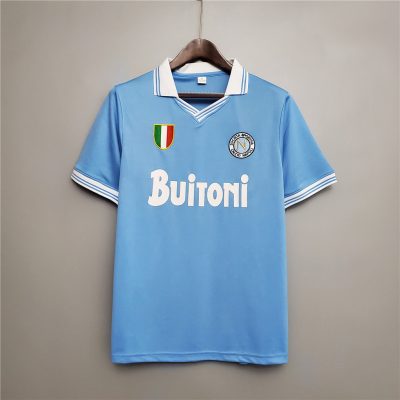 Napoli Retro Soccer Jersey Home Custom Shirt 1986-87