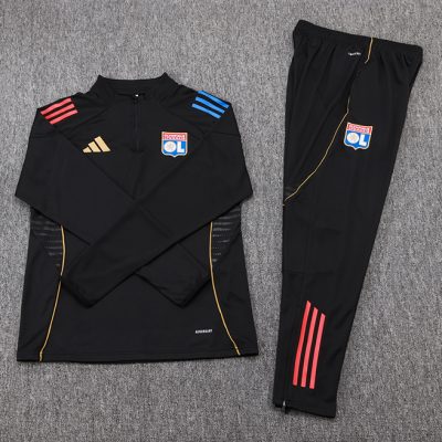 Alternative view of Olympique Lyonnais Training Kit (Sweatshirt+Pants) Black 2025/26