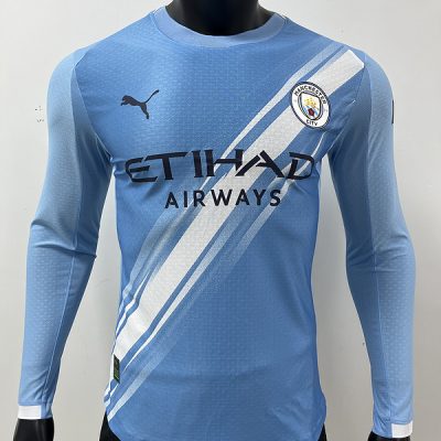 Manchester City  Home Long Sleeve Football Jersey Shirt 2025/26