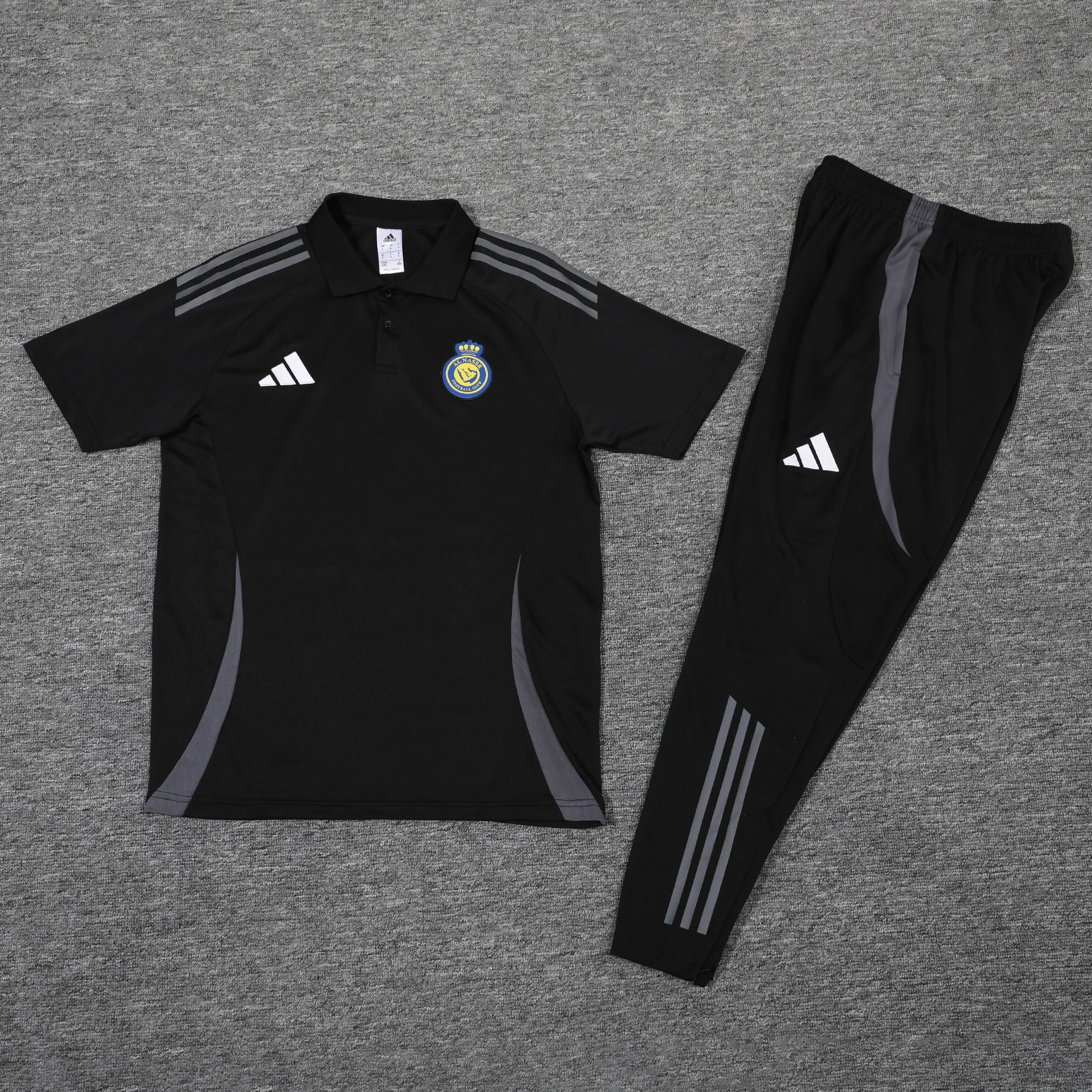 Al Nassr Training Kit (Polo+Pants) Black 2025/26 - Image 3