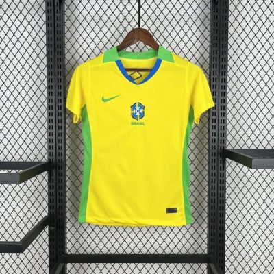 Brazil Soccer Jersey Home Women's Custom Shirt 2025