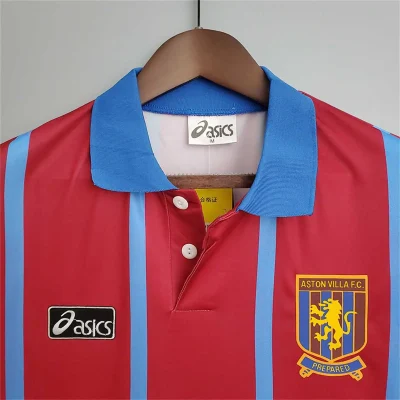 Alternative view of Aston Villa Retro Football Jersey Home Custom Shirt 1993-95