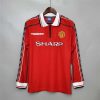 Manchester United Retro Home Long Sleeve Football Jersey Shirt 1998/99