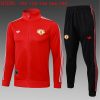 Kids Manchester United Training Kit (Jacket+Pants) Red 2025/26