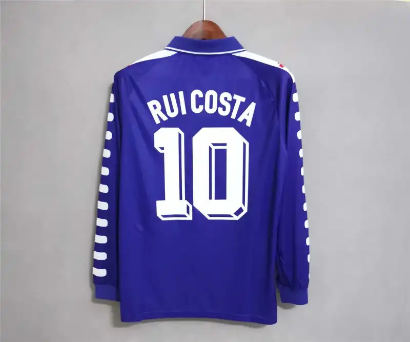 Fiorentina Retro Soccer Jersey Home Long Sleeve Custom Shirt 1998/99 - Image 2