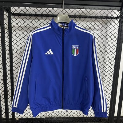 Italy Reversible Double-Sides Windbreaker Jacket Blue&White 2025