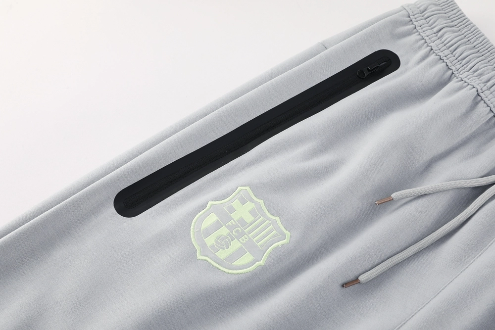 Barcelona Hoodie Training Kit (Jacket+Pants) Grey 2025/26 - Image 3