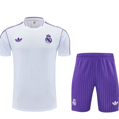 Real Madrid Training Jersey Kit White&Purple 2025/26