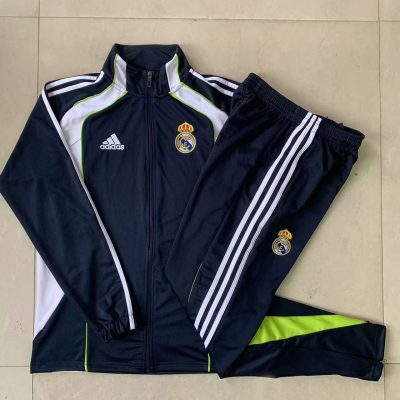Kids Real Madrid Training Kit (Jacket+Pants) Cyan 2025/26