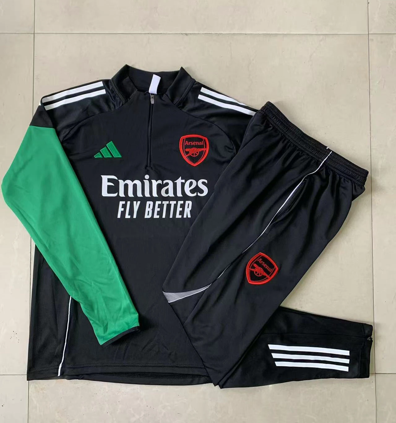 Arsenal Training Kit (Sweatshirt+Pants) Black 2025/26