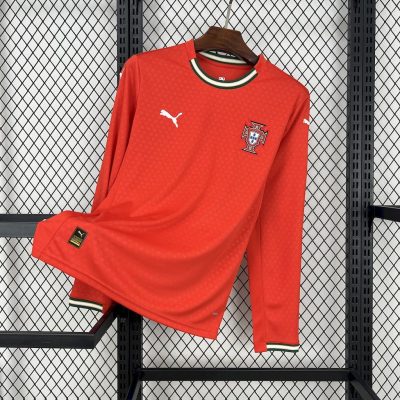 Portugal Soccer Jersey Home Long Sleeve Custom Shirt 2025