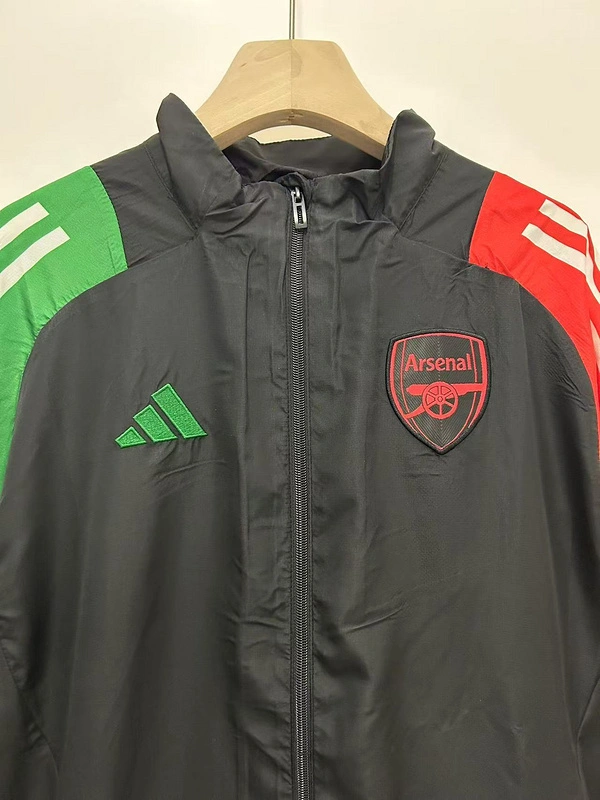 Arsenal Windbreaker Jacket Black 2025/26 - Image 2