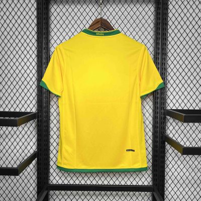 Alternative view of Brazil Retro Jersey Custom Home Soccer Jersey World Cup 2006