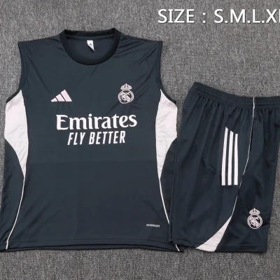 Alternative view of Real Madrid Sleeveless Training Kit Gray 2025/26