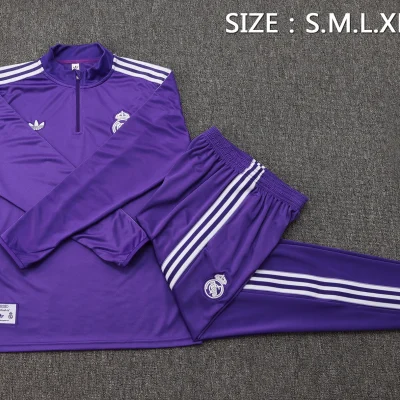 Alternative view of Real Madrid Training Kit (Sweatshirt+Pants) Purple 2025/26