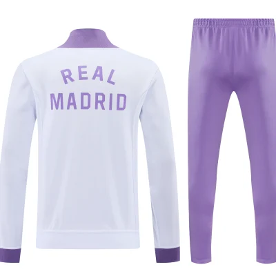 Alternative view of Real Madrid Training Kit (Jacket+Pants) White&Purple 2025/26